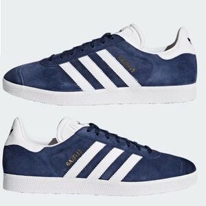 Navy & White Gazelle Shoes